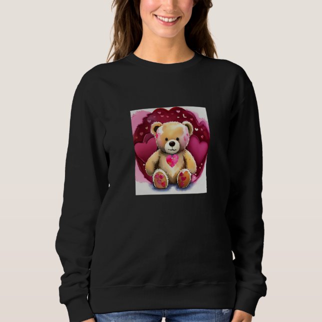 Camiseta Valentine's Day Love Heart Bear Teddy Girlfriend F (Frente)
