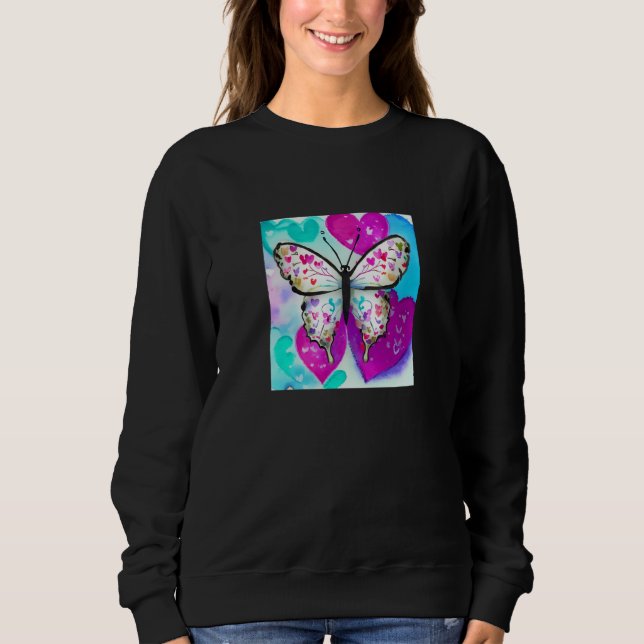 Camiseta Valentine's Day Love Heart Butterfly Girlfriend Fi (Frente)