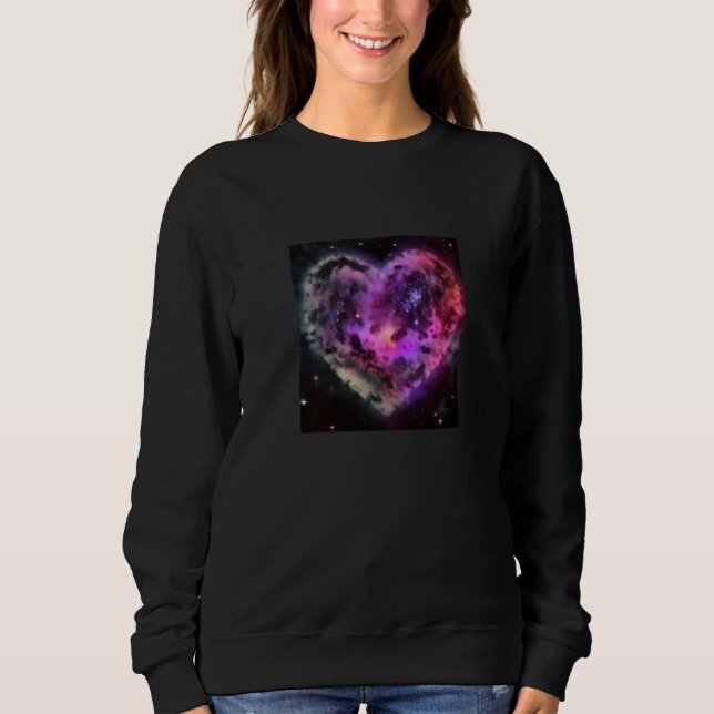 Camiseta Valentine's Day Love Heart Galaxy Girlfriend Fianc (Frente)