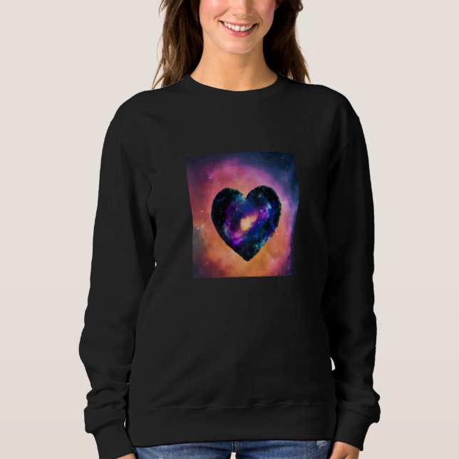Camiseta Valentine's Day Love Heart Galaxy Girlfriend Fianc (Frente)