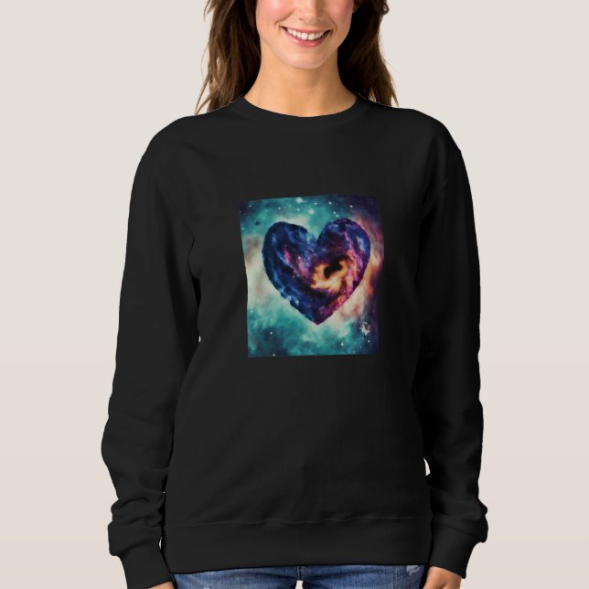 Camiseta Valentine's Day Love Heart Galaxy Girlfriend Fianc (Frente)