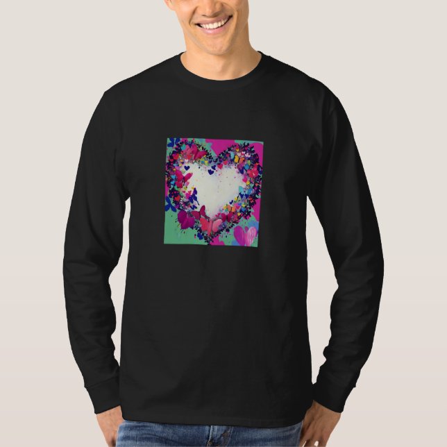 Camiseta Valentine's Day Love Heart Girlfriend Fiancée Wife (Frente)