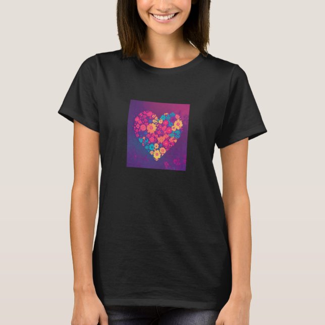 Camiseta Valentine's Day Love Heart Girlfriend Fiancée Wife (Frente)
