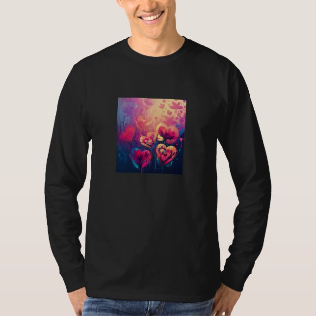 Camiseta Valentine's Day Love Heart Girlfriend Fiancée Wife (Frente)