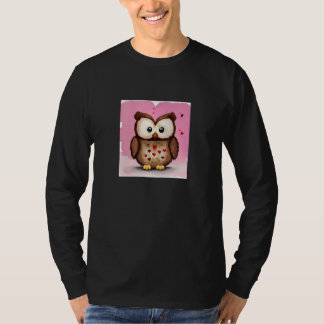 Camiseta Valentine's Day Love Heart Owl Teddy Girlfriend Fi