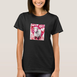 Camiseta Valentine's Day Love Heart Sheep Girlfriend Fiancé