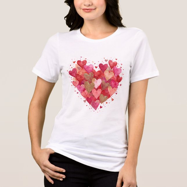 Camiseta Valentine's Day Love Hearts (Frente)