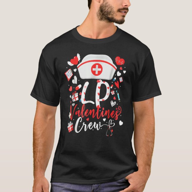 Camiseta Valentines Day LP LOVE Stethoscope Nurse Life Vale (Frente)
