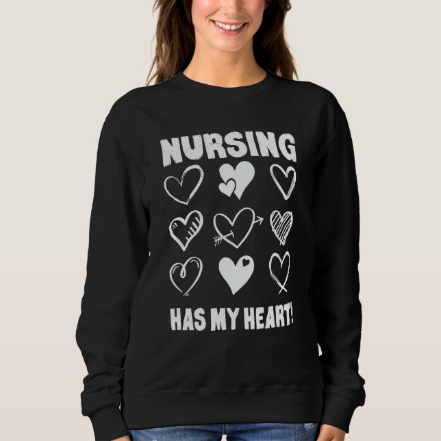 Camiseta Valentine's Day Nursing Has My Heart Appreciation (Frente)