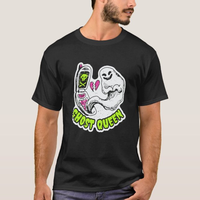 Camiseta Valentine's Day Outfit Ghost Queen Anti Valentine' (Frente)