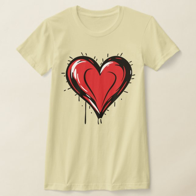 Camiseta valentine's day - Red Heart (Postura )