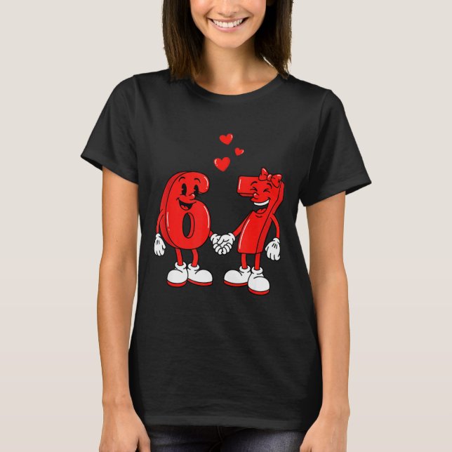 Camiseta Valentine's Day Six Seven Hearts 6 7 Meme Gen Alph (Frente)