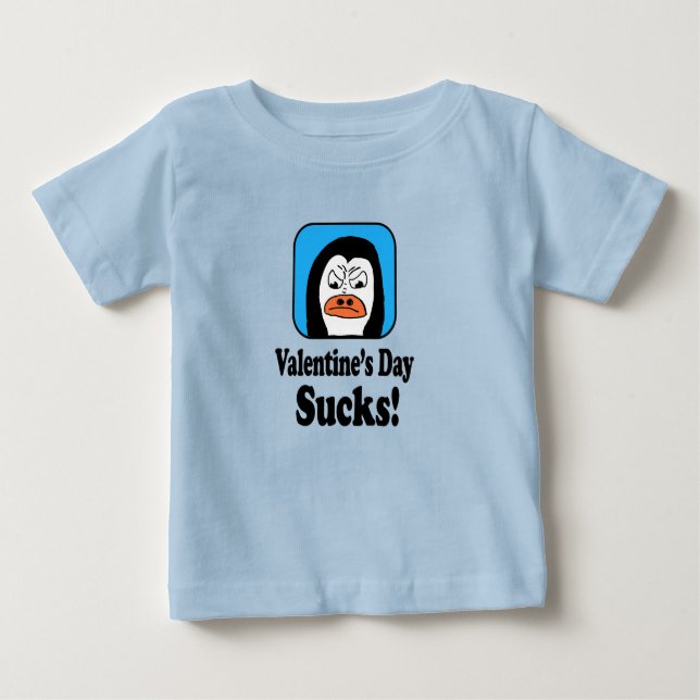 Camiseta Valentine's Day Sucks Penguin (Frente)