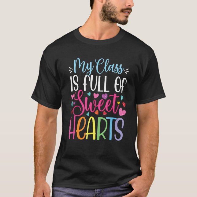Camiseta Valentines Day Teacher  Love My Sweet Students 2 (Frente)