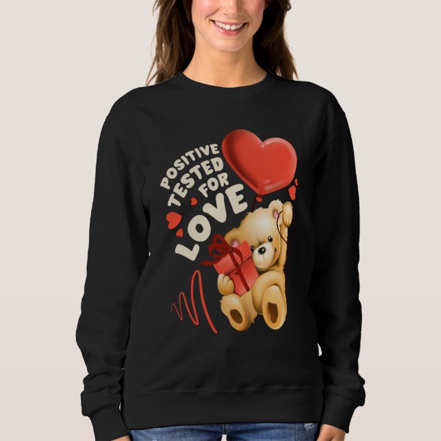 Camiseta Valentine's day teddy bear with heart balloon (Frente)