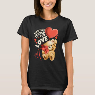 Camiseta Valentine's day teddy bear with heart balloon
