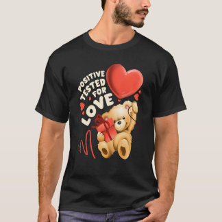 Camiseta Valentine's day teddy bear with heart balloon