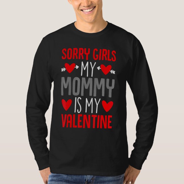 Camiseta Valentines Day Toddler Boys Mommy Is My Valentine  (Frente)
