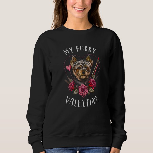 Camiseta Valentine's day Yorkshire Terrier Dog Valentine (Frente)