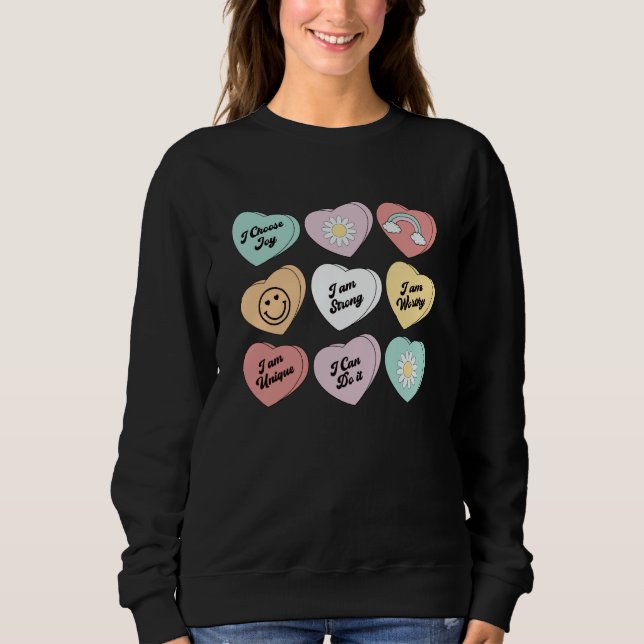 Camiseta Valentines Positive Affirmations a Candy Conversat (Frente)