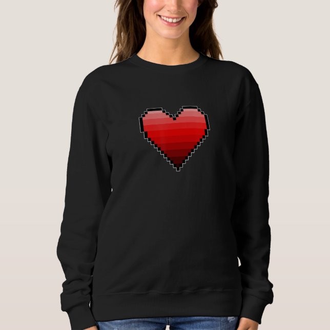 CAMISETA VALENTINE'S RETRO 8 BIT HEART 1 (Frente)