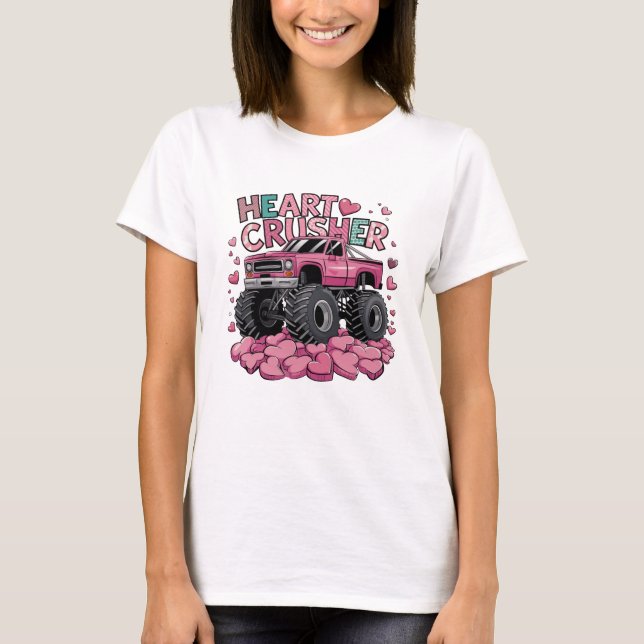 Camiseta Valentines Truck Heart Crusher (Frente)