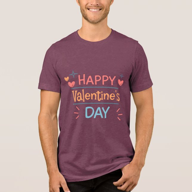 Camiseta Valentine's Typography Sayings (Frente)