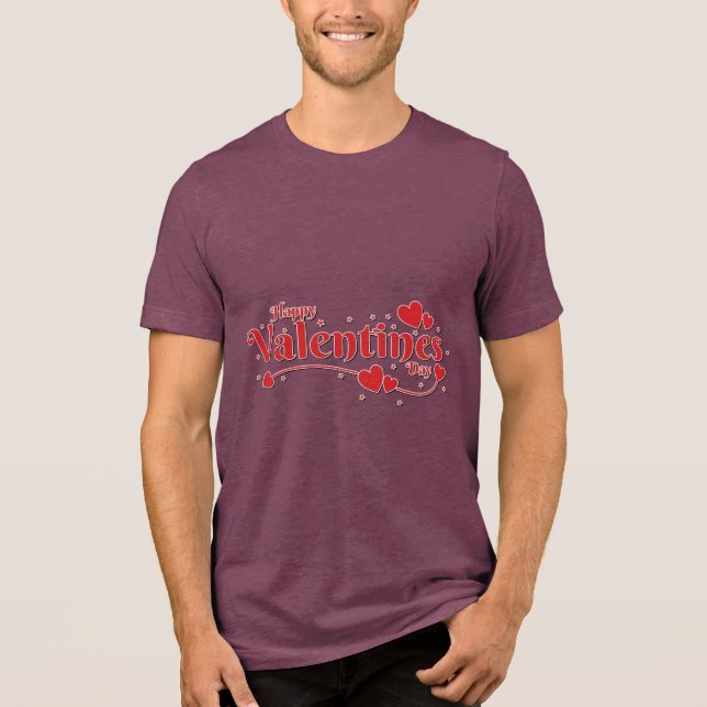 Camiseta Valentine's Typography Sayings (Frente)