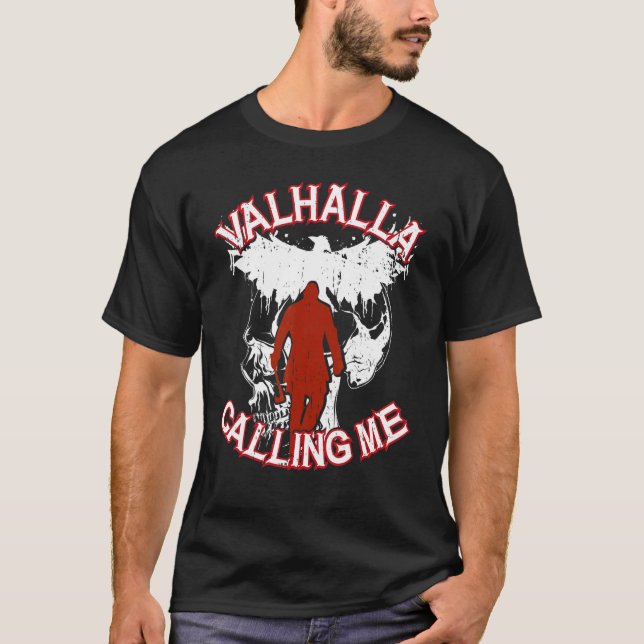 Camiseta Valhalla Me Chamando De Viking (Frente)