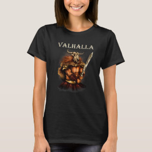 Camiseta Valhalla Sword Fighter Odin Nordic Viking