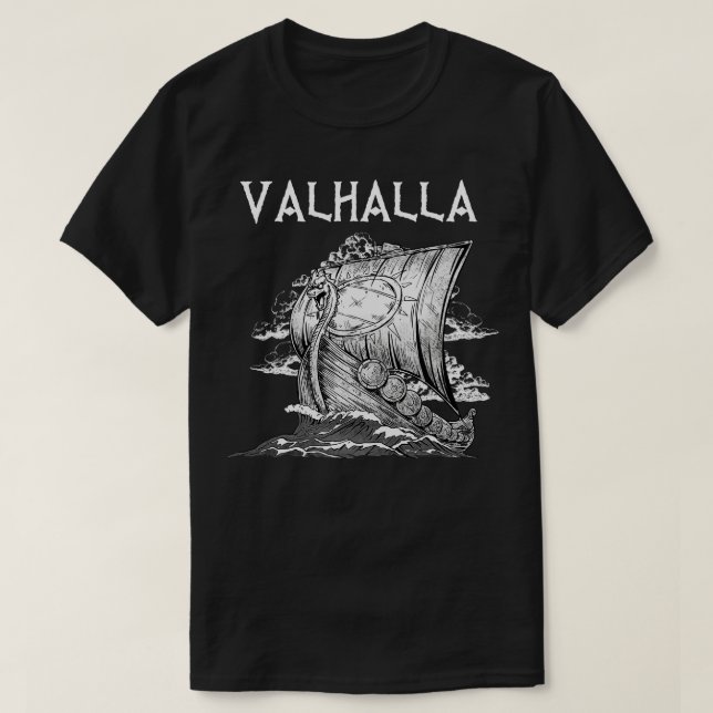 Camiseta Valhalla Viking Norse 4 (Frente do Design)