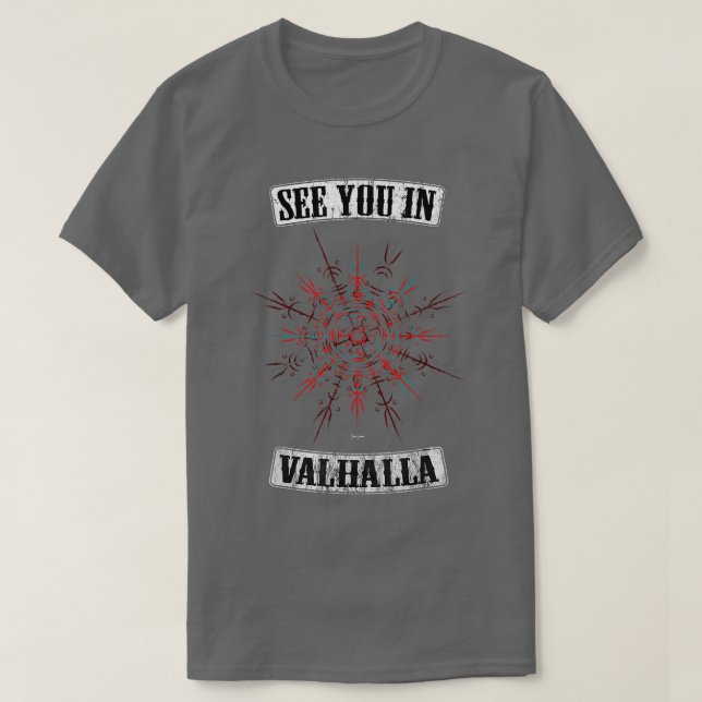 Camiseta Valhalla Warriors Berserker Vikings Odin Ragnar137 (Frente do Design)