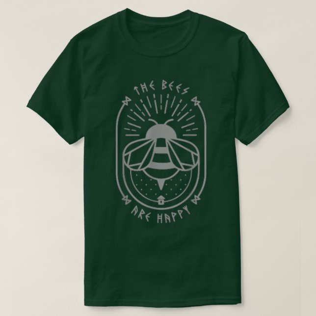 Camiseta Valheim As Abelhas São Jogo De Vídeo Feliz Inspira (Frente do Design)