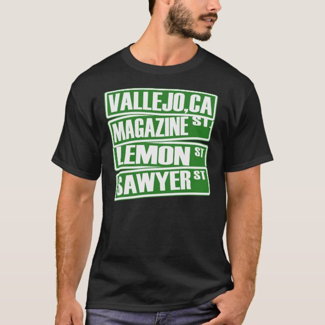 Camiseta Vallejo,Ca (Ruas De Revistas, Ruas De Limão, Ruas  (Frente)