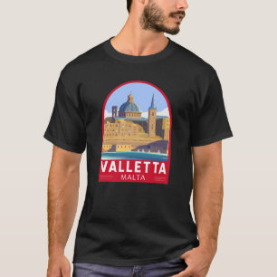 Camiseta Valletta Malta Viagem Vintage Art