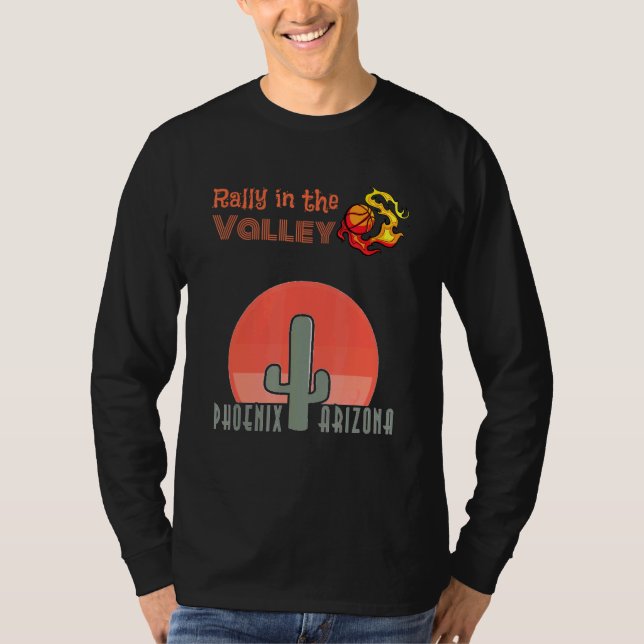 Camiseta Valley Oop Phoenix Retro Vintage Flaming Baske (Frente)
