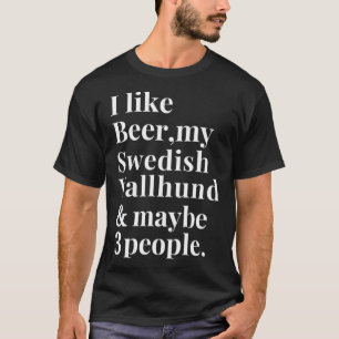 Camiseta Vallhund Owner Artesanato Funny Beer Lover Gift