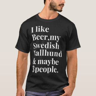 Camiseta Vallhund Owner Artesanato Funny Beer Lover Gift