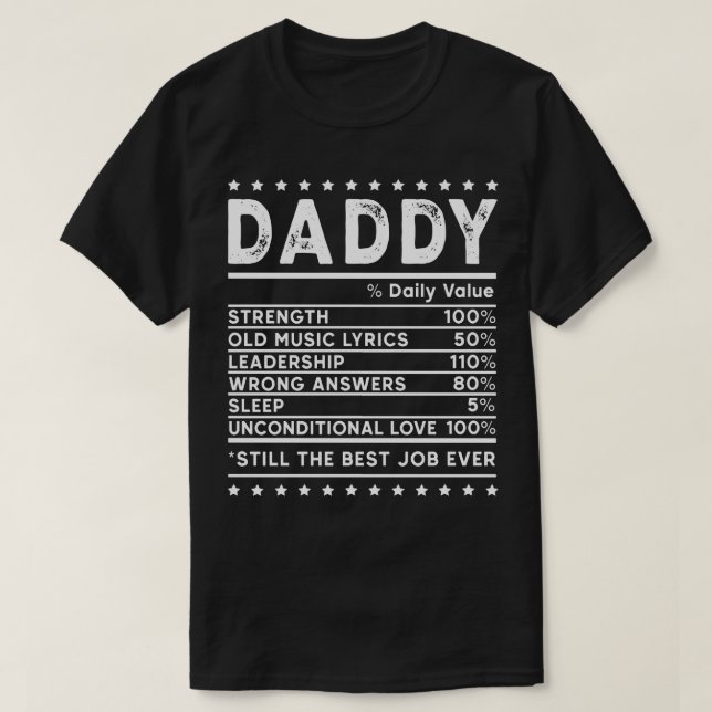 Camiseta Valor Diário do pai 1 (Frente do Design)