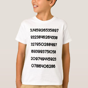 Camiseta Valor do π da constante matemática da torta