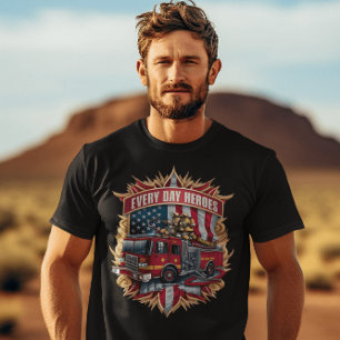 Camiseta Valor dos Bombeiros Americanos