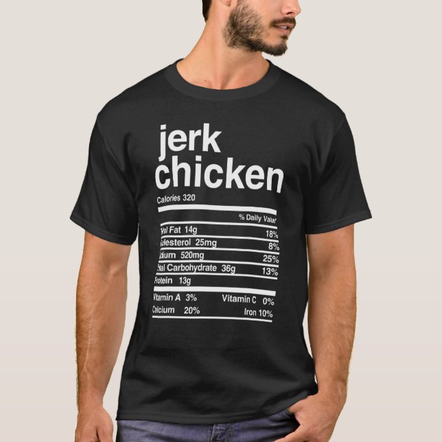 Camiseta Valor Nutricional do Frango Jerk (Frente)