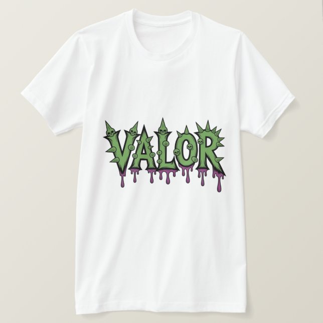 Camiseta VALOR Slime Monster Typography  (Frente do Design)
