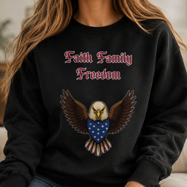 Camiseta Valores Conservadores Americanos Fé Família Liberd (Criador carregado)