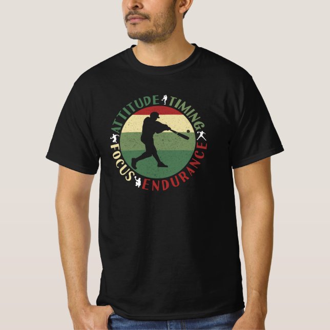 Camiseta Valores Motivacionais de Equipe de Beisebol (Frente)