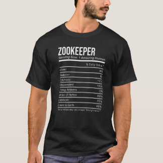 Camiseta Valores Nutricionais do tratador de zoológico Fat