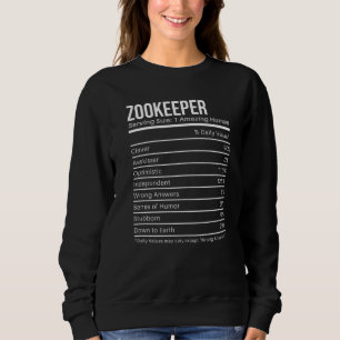 Camiseta Valores Nutricionais do tratador de zoológico  Fat