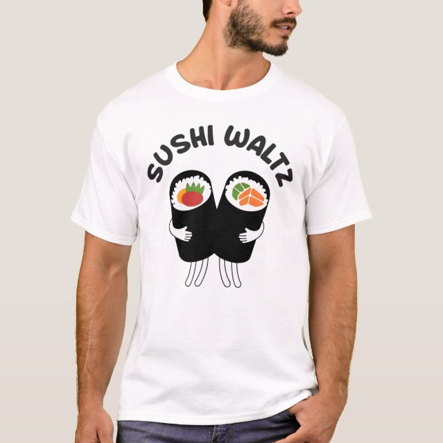 Camiseta Valsa de Sushi Com Texto (Frente)