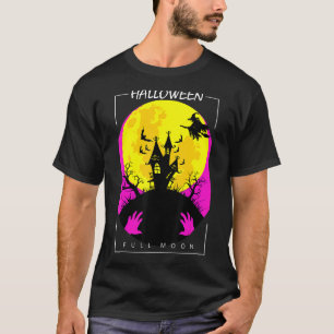 Camiseta Vamire Castle Full Moon Celebra o Halloween