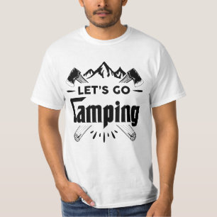 Camiseta Vamos acampar, acampar vibrações